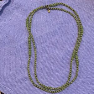 Vintage Cookie Lee Green Stone Necklace